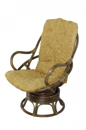 Кресло-качалка Swivel Rocker (Ротанг №6, ткань Mulan 152) в Олёкминске - olekminska.mebelnovo.ru | фото