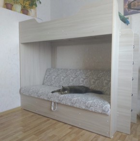 Кровать двухъярусная с диваном в Олёкминске - olekminska.mebelnovo.ru | фото