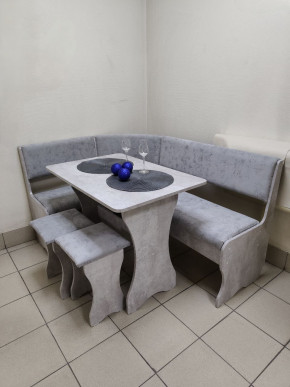 Кухонный уголок Миссия V велюр (цемент) в Олёкминске - olekminska.mebelnovo.ru | фото