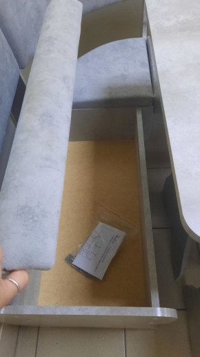 Кухонный уголок Миссия V велюр (цемент) в Олёкминске - olekminska.mebelnovo.ru | фото