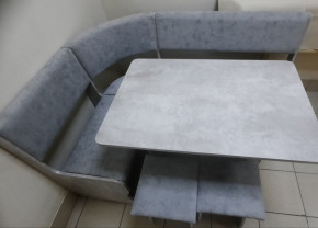 Кухонный уголок Миссия V велюр (цемент) в Олёкминске - olekminska.mebelnovo.ru | фото