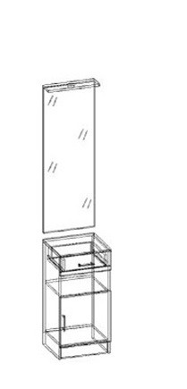 Машенька зеркало с тумбой в Олёкминске - olekminska.mebelnovo.ru | фото
