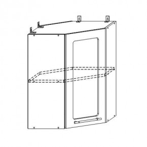 Монако ВПУС 550 шкаф верхний угловой в Олёкминске - olekminska.mebelnovo.ru | фото