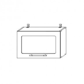 Опера ВПГС 600 шкаф верхний горизонтальный со стеклом в Олёкминске - olekminska.mebelnovo.ru | фото