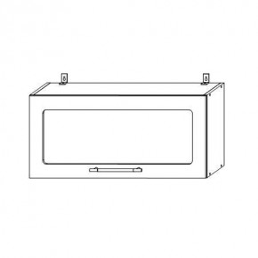 Опера ВПГС 800 шкаф верхний горизонтальный со стеклом в Олёкминске - olekminska.mebelnovo.ru | фото