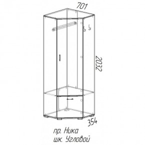 Шкаф угловой Ника в Олёкминске - olekminska.mebelnovo.ru | фото