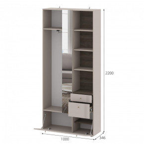 Вешалка с зеркалом Одетта (ВШ1) в Олёкминске - olekminska.mebelnovo.ru | фото